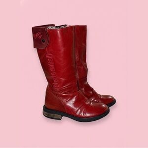 ANGELS ROBERTO CAVALLI Red Leather Boots